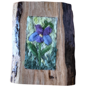 “Wisconsin Wood Violet" -7 x 9 Original Felt Painting by Nicole Herbst