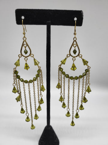 Green Chandelier Earrings by Nikkie Howard