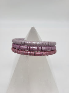Illusion Bracelet - Heishi Beads Pink Ombre by Nikkie Howard