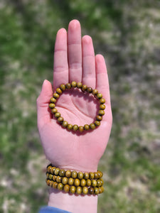 Tibetan Green Wood Bead Bracelets