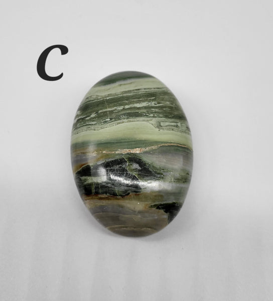 Banded Serpentine Palm Stone