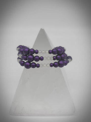 Illusion Bracelet - Purple/Clear by Nikkie Howard
