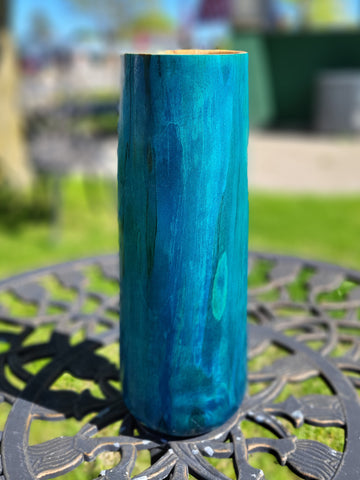 Blue Spalted Maple Vase - Joe Krebsbach