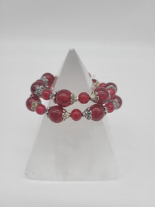 Illusion Bracelet - Crackle Glass Red by Nikkie Howard