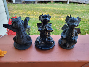 Obsidian Dragon Figures