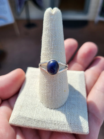 Sterling Silver Lapis Lazuli Oval Rings