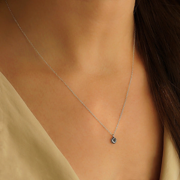 Sterling Silver Star and Moon Necklace