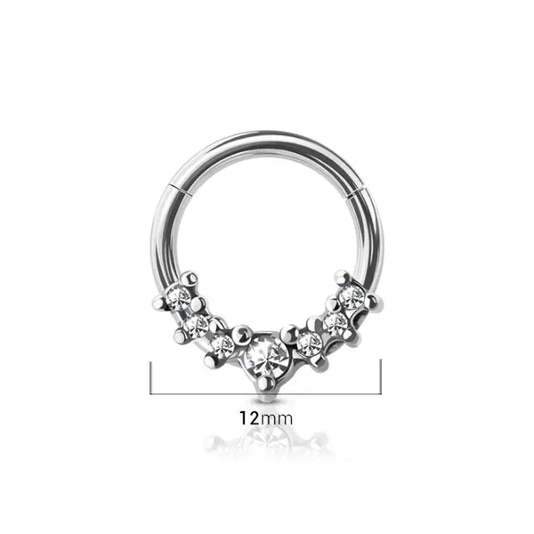 316L SS Hinged Segment Clicker for Nose Ring - Septum Ring