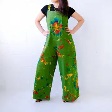 Tie Dye Cotton Wide Leg Bohemian Jumpsuit