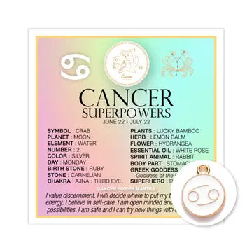Zodiac Superpowers - Card & Charm