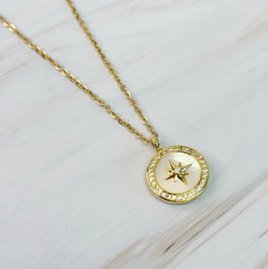 Shine Compass Necklace Open Locket - Ellison + Young