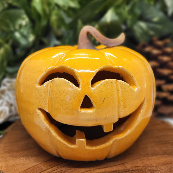 Large Orange Jack-o-Lantern by Liz Butler