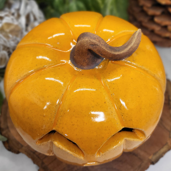 Large Orange Jack-o-Lantern by Liz Butler