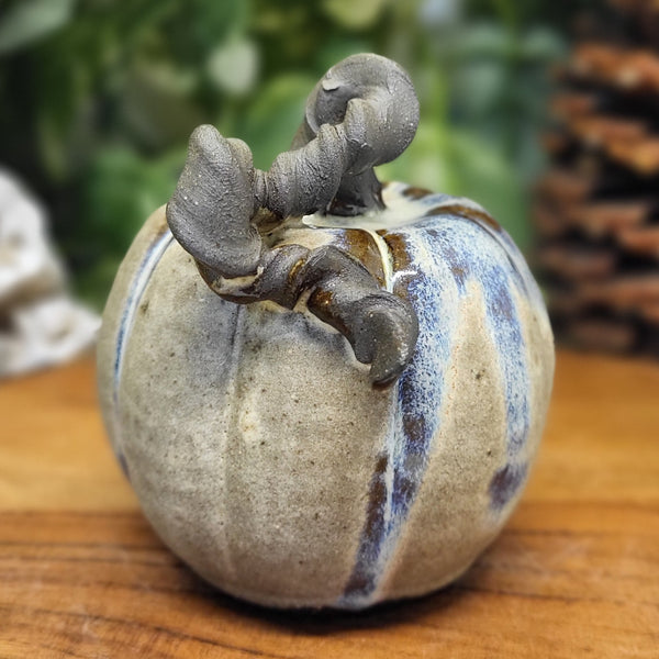 Tan & Blue Jack-o-Lantern by Liz Butler