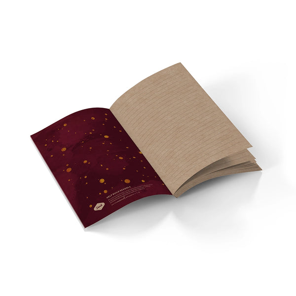 Purple Wings Kraft Layflat Notebook