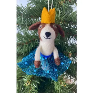 Felt Dancing Dog Ornament