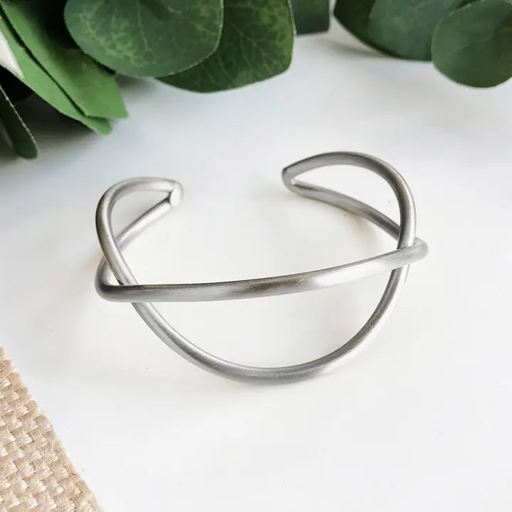 Reflective Cuff - Silver Bracelet