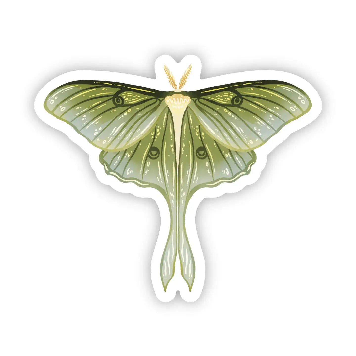 Green Moth Sticker