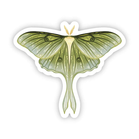 Green Moth Sticker