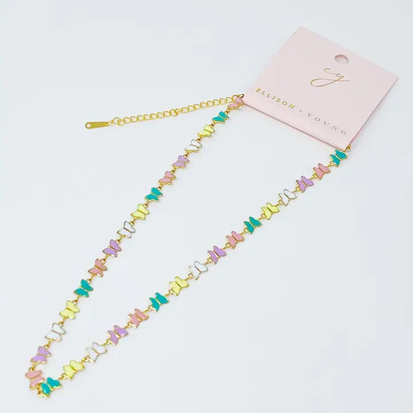 Ellison+Young Linked Butterflies Necklace