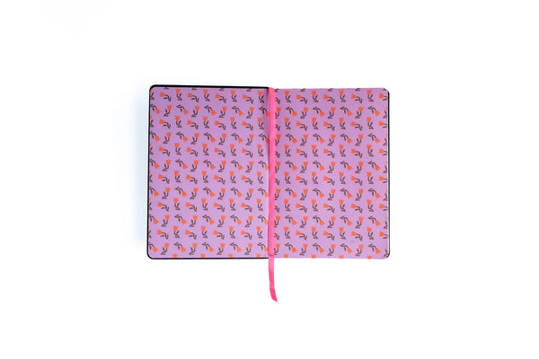 Magic Night Hardbound Embroidered Lay Flat Journal Notebook