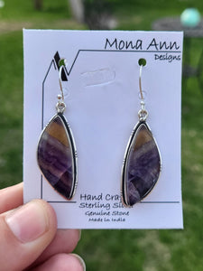 Flourite Sterling Silver Hook Earrings