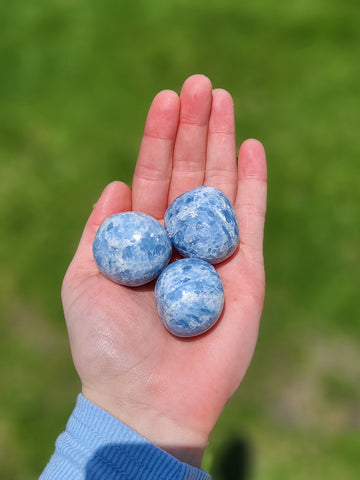 Polished Blue Calcite Tumbles