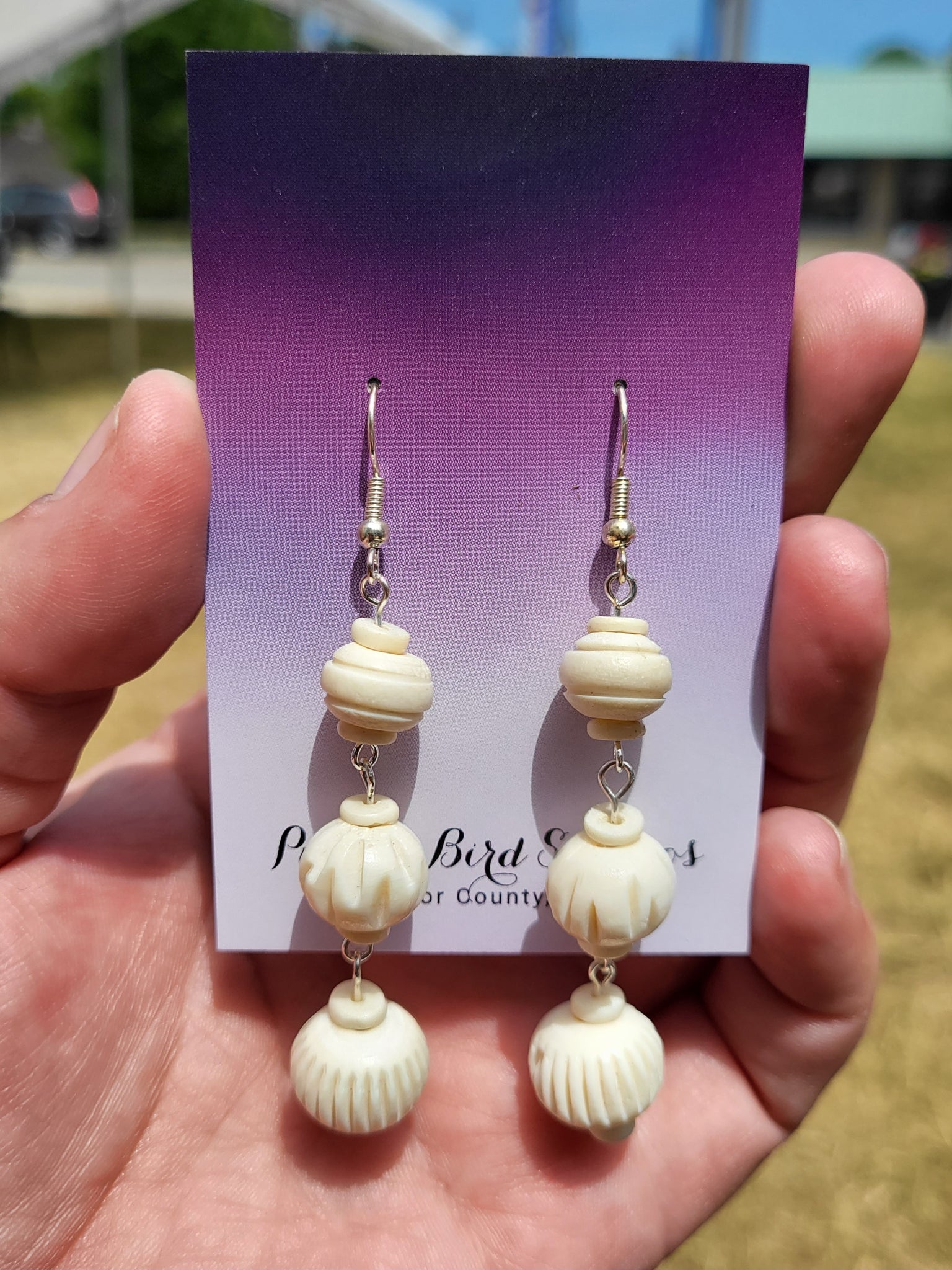 Bone 3 Drop Earrings by Nikkie Howard