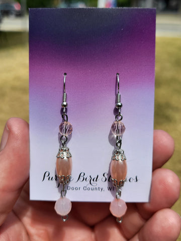Pink Faux Pearl Earrings  by Nikkie Howard
