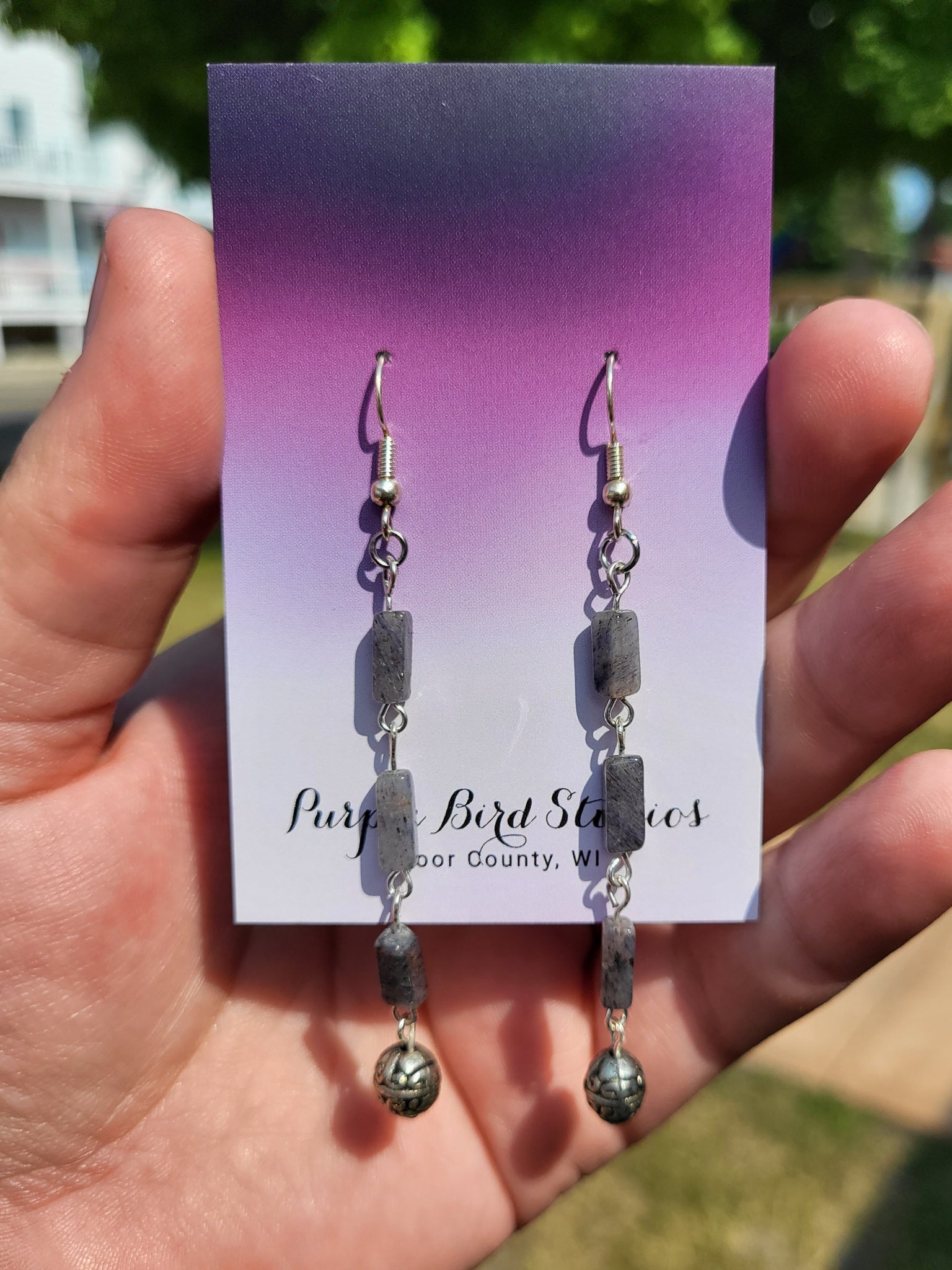 Grey & Silver 4 Tier Earrings by Nikkie Howard