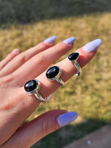 Black Star Sapphire Sterling Silver Ring