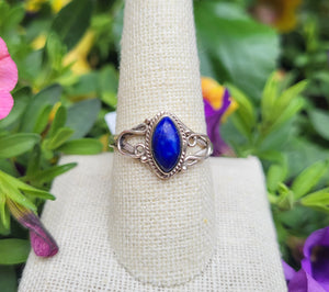 Sterling Silver Lapis Lazuli Wire Wrapped Rings