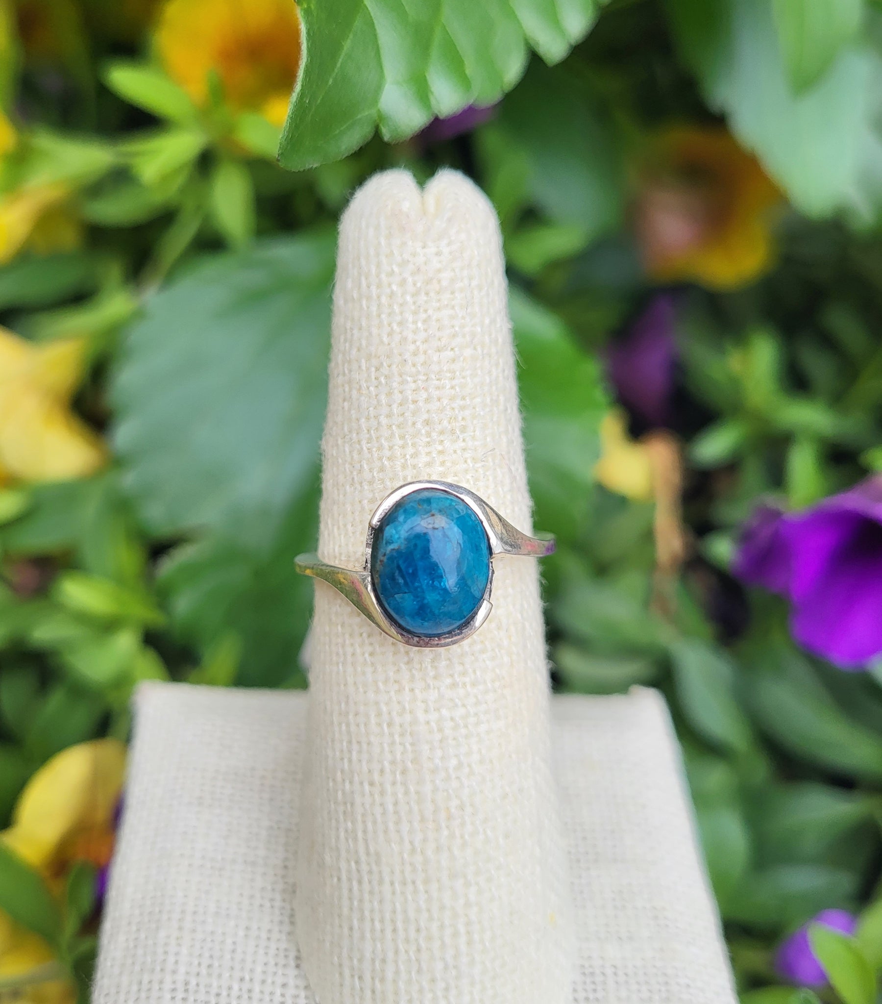 Apatite Sterling Silver Bypass Ring