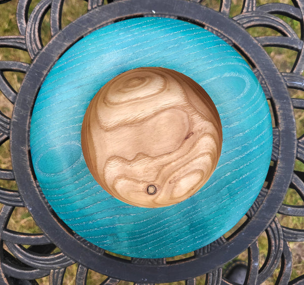Ash Bowl with Turquoise Stain - Joe Krebsbach