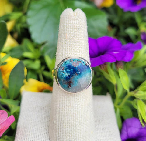 Shattuckite Sterling Silver Ring