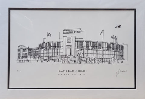 “Lambeau Field” - Printed Sketch (13x19”) by David Robillard