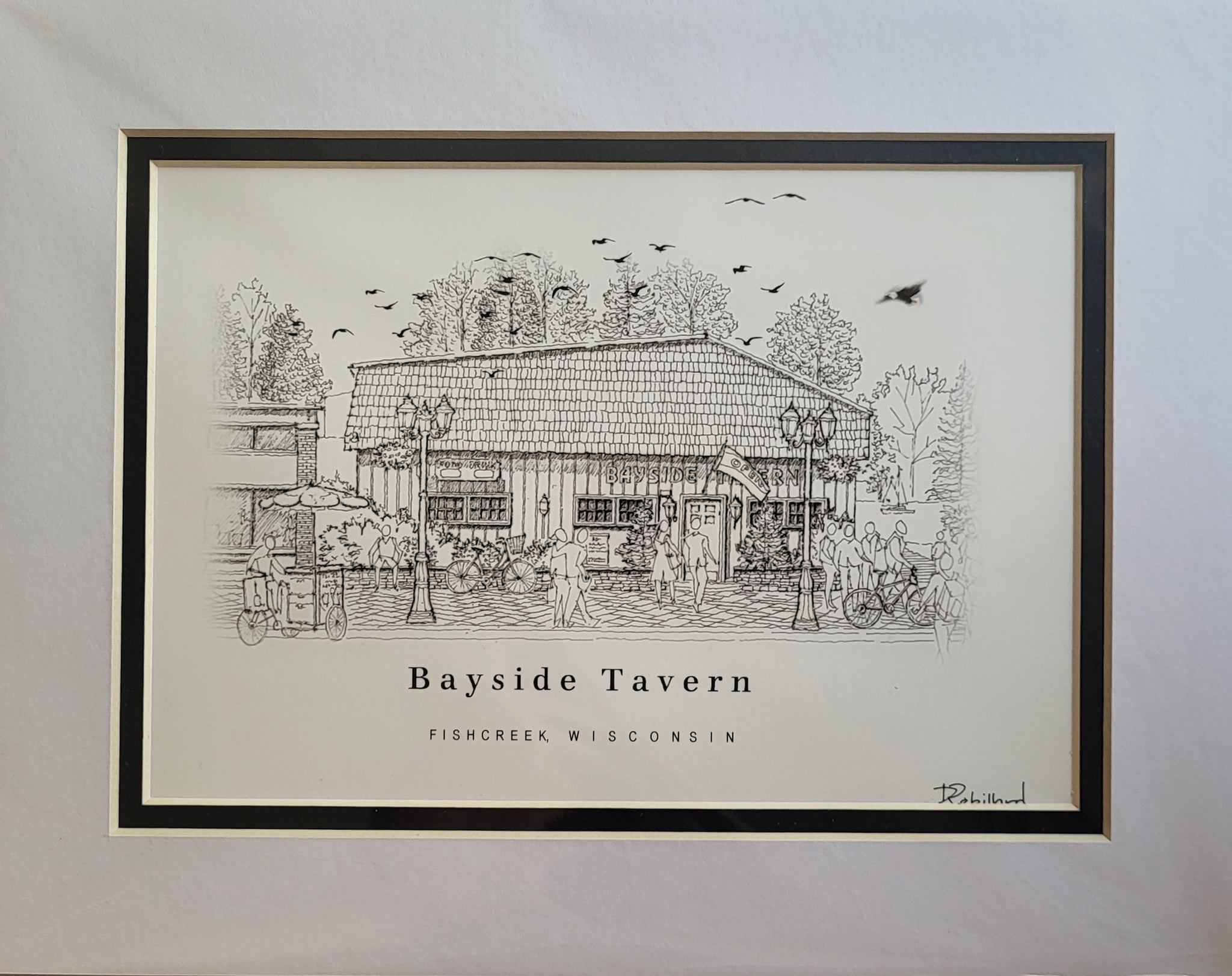 “Bayside Tavern” - Printed Sketch (8.5x11”) by David Robillard