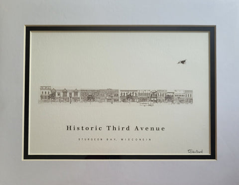 “Historic Third Avenue” - Printed Sketch (8.5x11”) by David Robillard