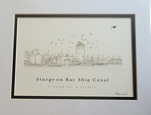 “Sturgeon Bay Ship Canal” - Printed Sketch (8.5x11”) by David Robillard