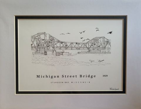 “Michigan Street Bridge” - Printed Sketch (8.5x11”) by David Robillard
