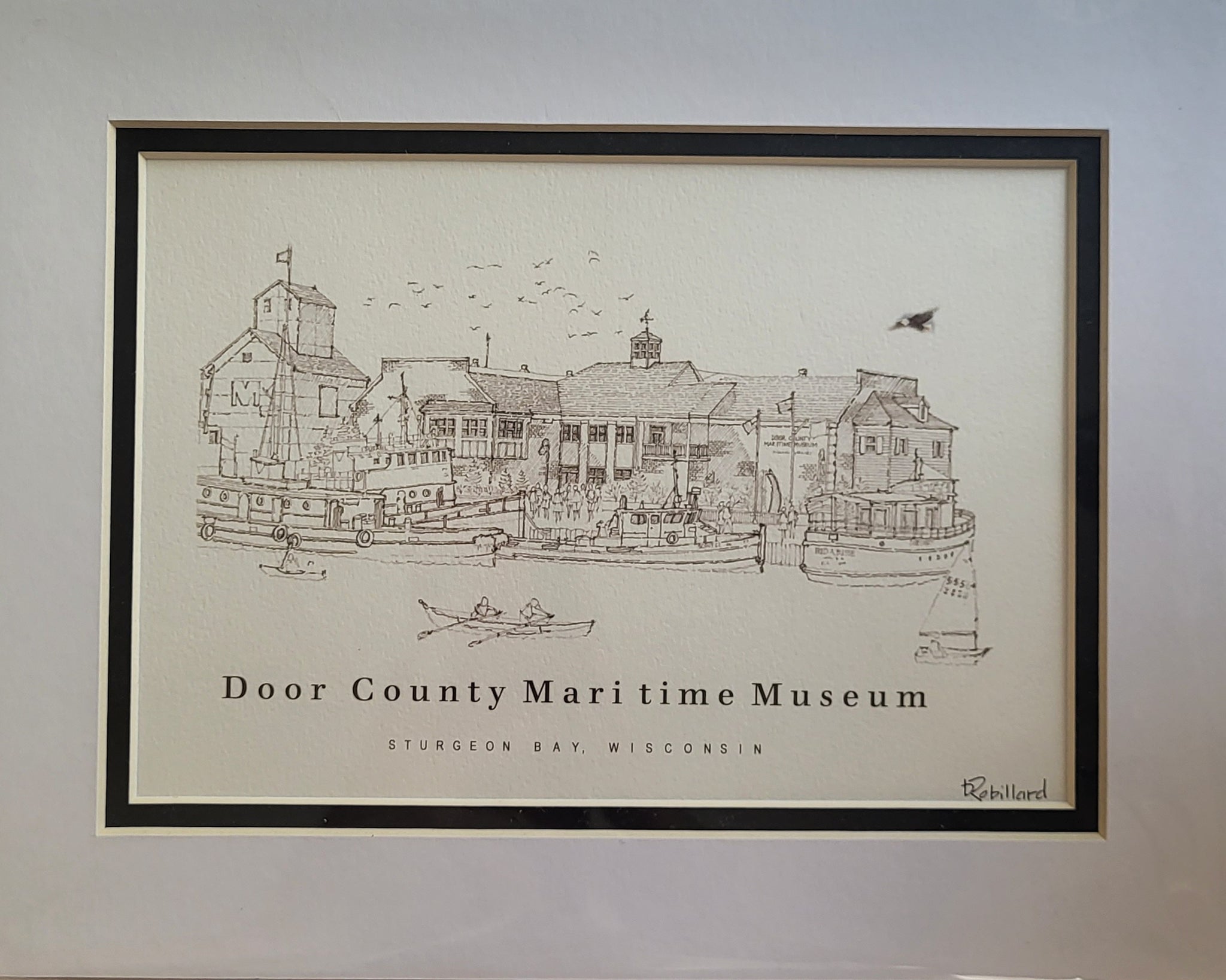 “Door County Maritime Museum” - Printed Sketch (8.5x11”) by David Robillard