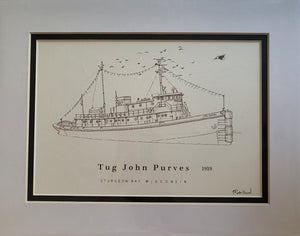 “Tug John Purves” - Printed Sketch (8.5x11”) by David Robillard #73L