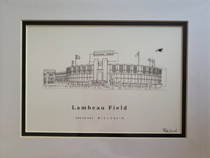 “Lambeau Field” - Printed Sketch (8.5x11”) by David Robillard