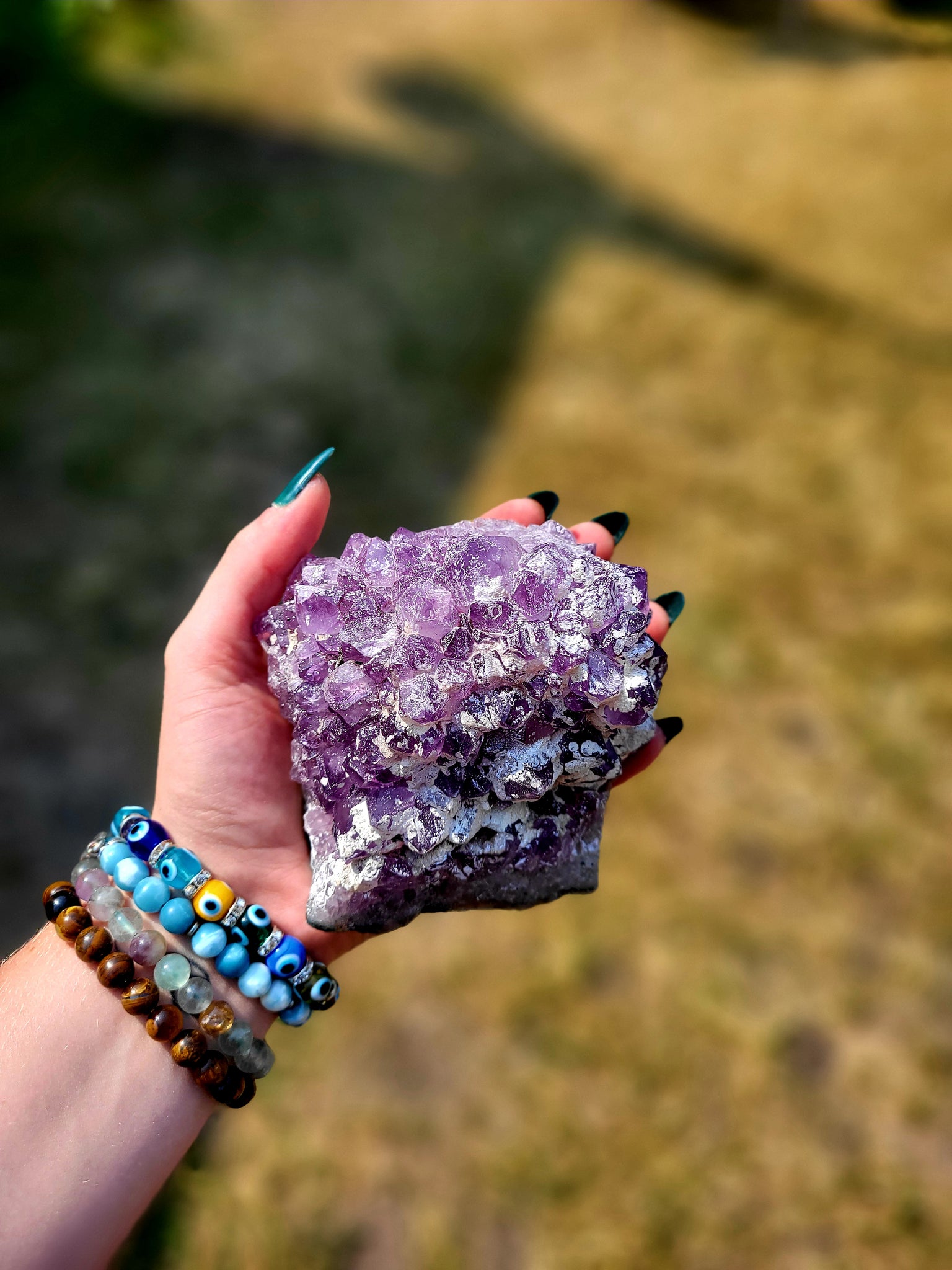 Amethyst in Calcite Freeform