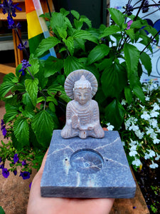 Buddha Soapstone Cone and Incense Burner