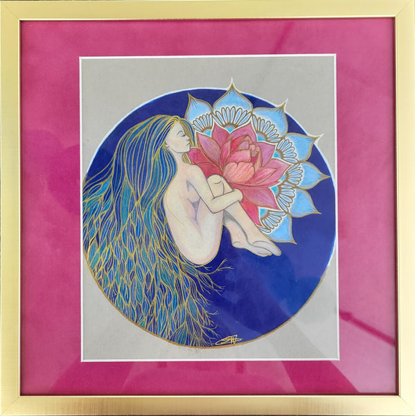 “Lotus” Framed Original by Sierrah Wasie