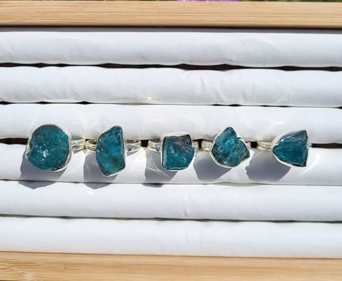 Apatite Sterling Silver Rings