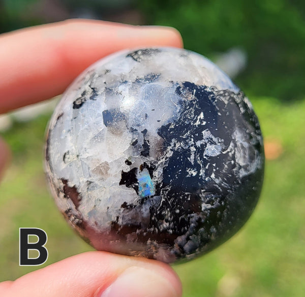 Rainbow Moonstone Spheres