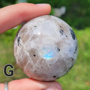 Rainbow Moonstone Spheres