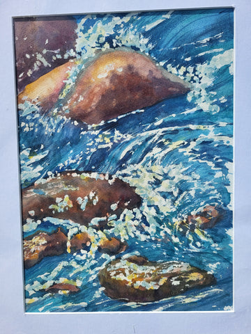 “Rushing Water” - Original Watercolor by Marcia Nickols